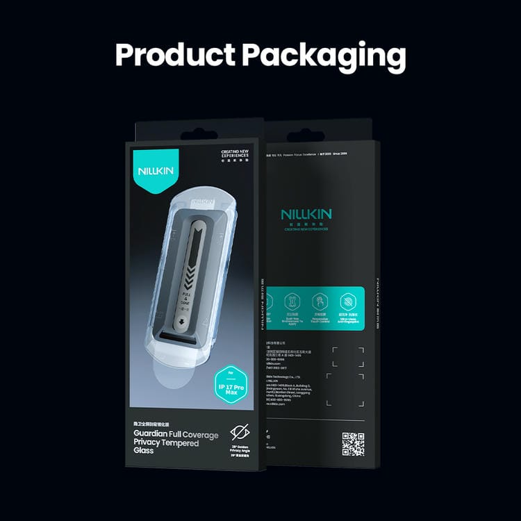 Kính cường lực chống nhìn trộm iPhone 17 Pro Max Nillkin Guardian+Khay tự dán 17